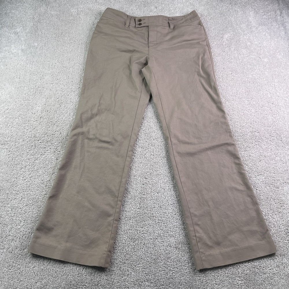 Eddie Bauer Pants Womens Size 8 Tan Vashon Fit Bootcut Stretch Khaki Trousers